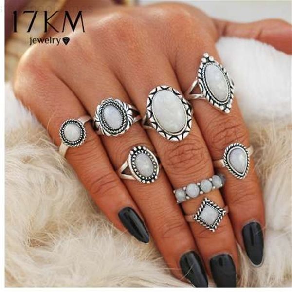 set 17km new design vintage opal knuckle for women boho geometric pattern flower rings party bohemian jewelry 8 factory, Silver
set 17km new design vintage opal knuckle for women boho geometric pattern flower rings party bohemian jewelry 8 factory, Silver