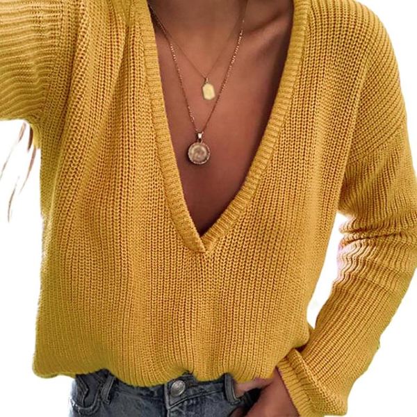 fashion sweater autumn winter women solid color knitted sweater deep v neck pullover ladies warm soft pullovers 2020 new, White;black
fashion sweater autumn winter women solid color knitted sweater deep v neck pullover ladies warm soft pullovers 2020 new, White;black