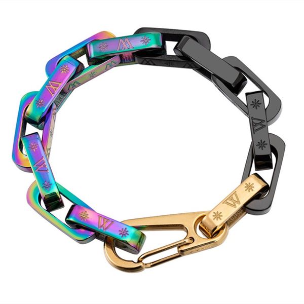 europe and america ale men women bracelet colorful gold plated stainless steel chains bracelet for men gift, Black
europe and america ale men women bracelet colorful gold plated stainless steel chains bracelet for men gift, Black