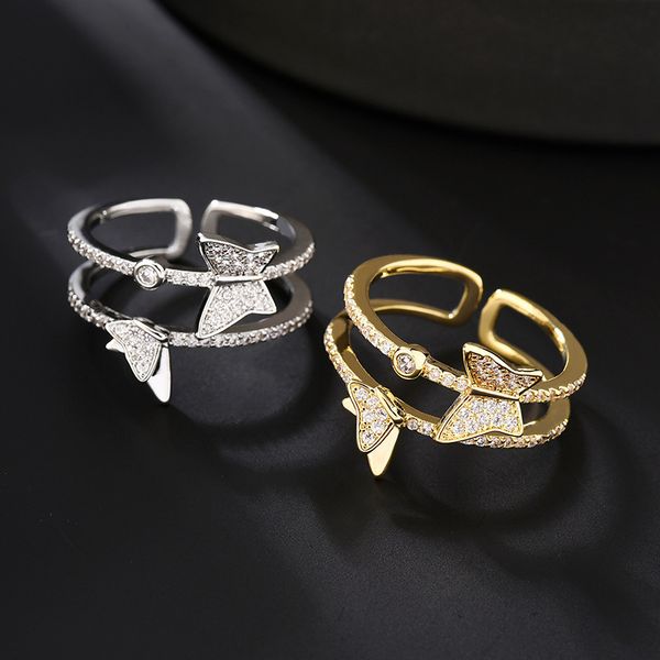 butterfly female niche design fashion light luxury feeling cold wind index finger opening ring, Silver
butterfly female niche design fashion light luxury feeling cold wind index finger opening ring, Silver