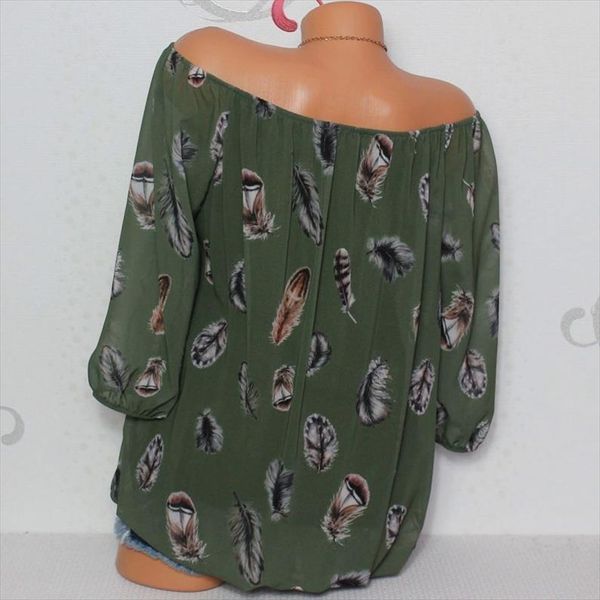 fashion 5xl plus large size womens blouses summer new leisure blouse white loose feather print v neck half sleeve shirts
fashion 5xl plus large size womens blouses summer new leisure blouse white loose feather print v neck half sleeve shirts