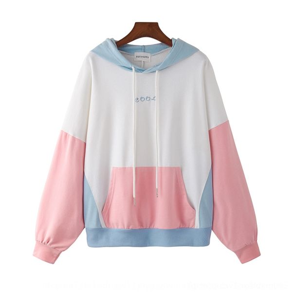 acup7 hooded sweater 2020 autumn and winter new women's style loose cotton matching color korean embroidered coat coat sweaterembroider, Black
acup7 hooded sweater 2020 autumn and winter new women's style loose cotton matching color korean embroidered coat coat sweaterembroider, Black