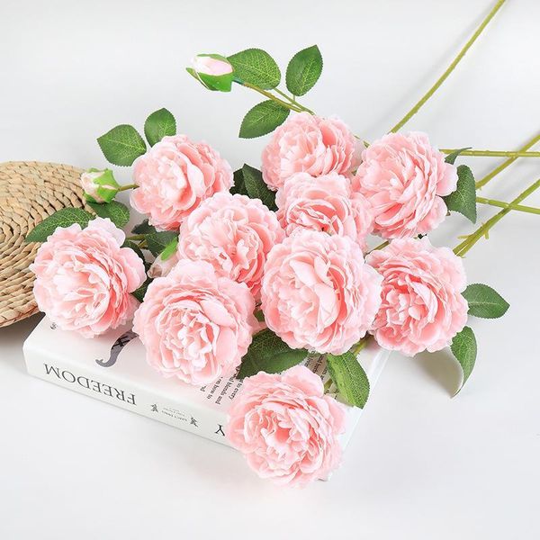 decorative flowers & wreaths 3 head/bouquet peony artificial rose romantic diy fake silk peonies flower plants for wedding party home decora
decorative flowers & wreaths 3 head/bouquet peony artificial rose romantic diy fake silk peonies flower plants for wedding party home decora