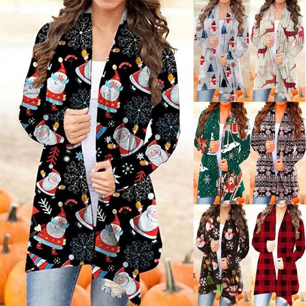 womens christmas snowman open front long sleeve loose flowy hem cardigan coat, White
womens christmas snowman open front long sleeve loose flowy hem cardigan coat, White