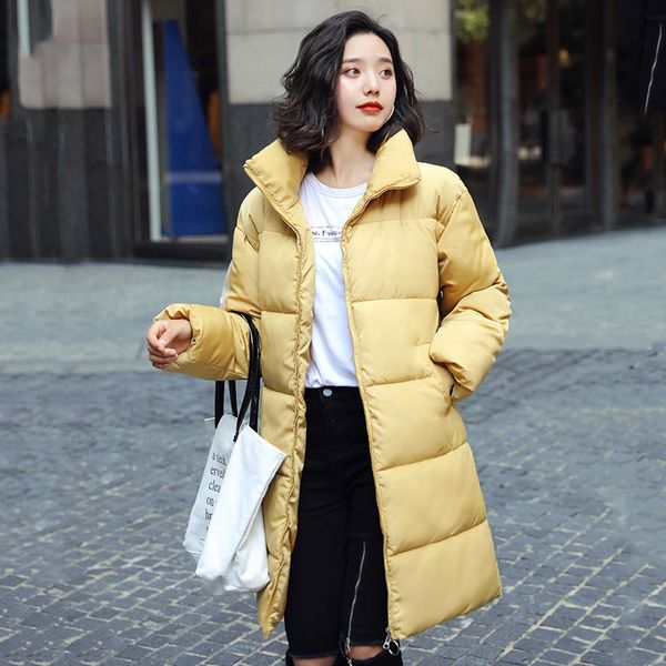 solid winter parka for women long bubble jacket cotton padded oversized stand collar thick female coats outwear chaquetas mujer
solid winter parka for women long bubble jacket cotton padded oversized stand collar thick female coats outwear chaquetas mujer