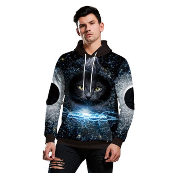2019 european american lovers 3d digital printing autumn winter wear men and women hooded sweater, Black
2019 european american lovers 3d digital printing autumn winter wear men and women hooded sweater, Black