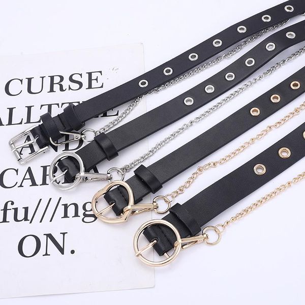 belts combined punk style hip-hop men women chain accessories belt stylish decorative gold designer, Black;brown
belts combined punk style hip-hop men women chain accessories belt stylish decorative gold designer, Black;brown