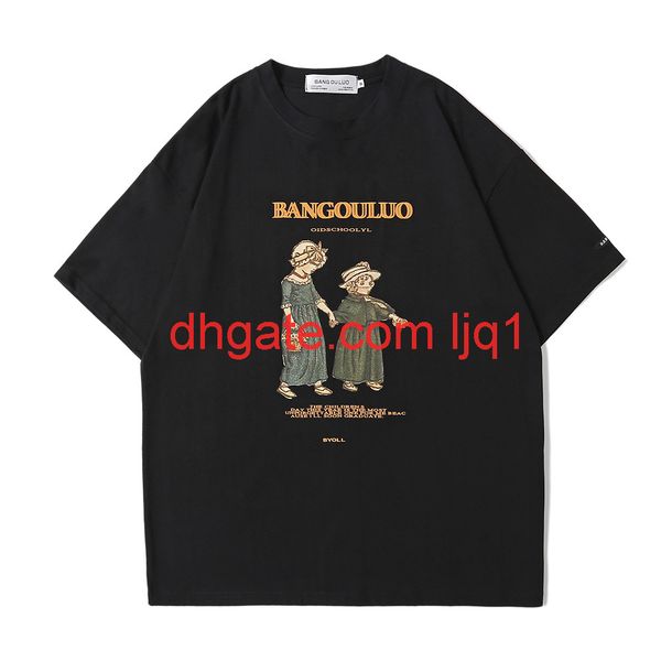 cartoon printed short sleeve t-shirt men's bf harajuku fashion brand round neck half sleeve street trend loose t-shirt, White;black
cartoon printed short sleeve t-shirt men's bf harajuku fashion brand round neck half sleeve street trend loose t-shirt, White;black