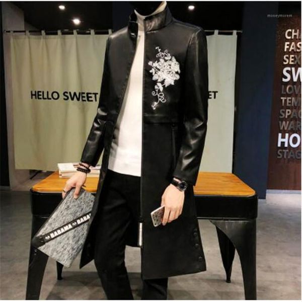 men's wool & blends mens long leather trench coats black hooded jackets slim fit korean style1
men's wool & blends mens long leather trench coats black hooded jackets slim fit korean style1