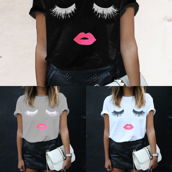 new summer eyelashes + red lips print short sleeve t-shirts women 6 t-shirt t-shirt colors 8 3lqok, White
new summer eyelashes + red lips print short sleeve t-shirts women 6 t-shirt t-shirt colors 8 3lqok, White
