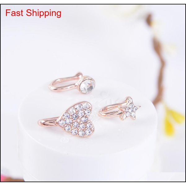 clip on nose ring piercing jewelry fashion body jewelry diamond-shaped heart-shaped new nose, non-porous jllmbx dh_garden, Silver
clip on nose ring piercing jewelry fashion body jewelry diamond-shaped heart-shaped new nose, non-porous jllmbx dh_garden, Silver