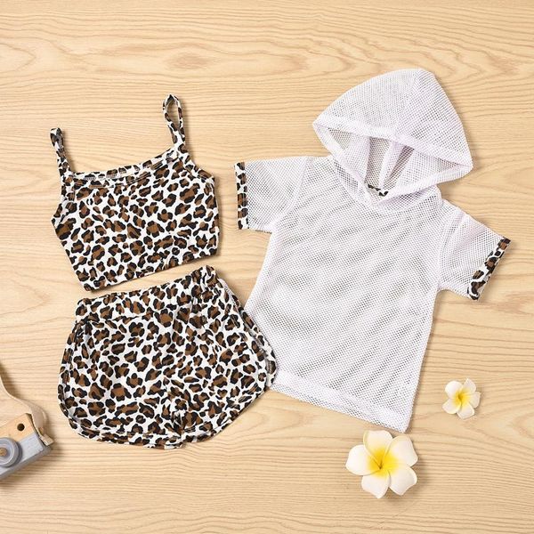 clothing sets (0-3t) infant girls leopard print sling + shorts mesh sun protection hooded collar sweater coat three-piece, White
clothing sets (0-3t) infant girls leopard print sling + shorts mesh sun protection hooded collar sweater coat three-piece, White