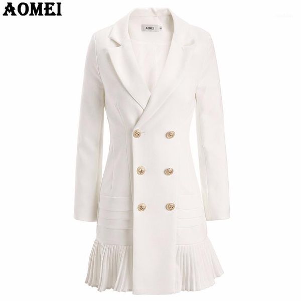 new fashion suit women blazer workwear white with ruffle office ladies long blaser clothing fall golden button spring winter, White;black
new fashion suit women blazer workwear white with ruffle office ladies long blaser clothing fall golden button spring winter, White;black