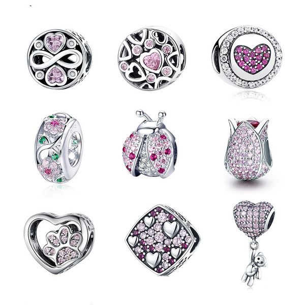 wostu authentic 100% sterling pink zircon crystal beads charm fit original bracelet pendant silver 925 jewelry making q1218, Black
wostu authentic 100% sterling pink zircon crystal beads charm fit original bracelet pendant silver 925 jewelry making q1218, Black