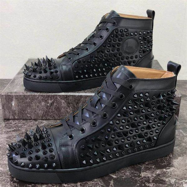 men women casual shoes designer red bottom studded spikes fashion insider sneakers black red white leather high boots
men women casual shoes designer red bottom studded spikes fashion insider sneakers black red white leather high boots