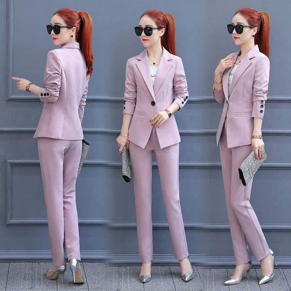 fh4hj women's suit 2019 business new fashion style casual pants korean two-piece fit small suit casual pants slim spring wear xkhdj, Gray
fh4hj women's suit 2019 business new fashion style casual pants korean two-piece fit small suit casual pants slim spring wear xkhdj, Gray