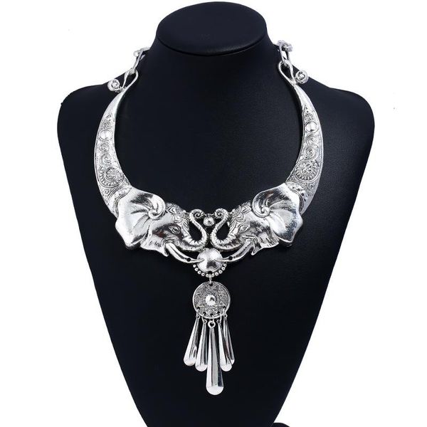 lovbeafas vintage choker statement women necklace tibetan silver carved elephant tassel collar collier necklace accessories, Golden;silver
lovbeafas vintage choker statement women necklace tibetan silver carved elephant tassel collar collier necklace accessories, Golden;silver