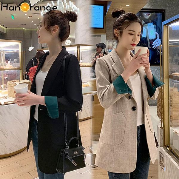 women's suits & blazers british fashion long blazer sleeve small jacket single button women 2021 spring autumn casual, White;black
women's suits & blazers british fashion long blazer sleeve small jacket single button women 2021 spring autumn casual, White;black