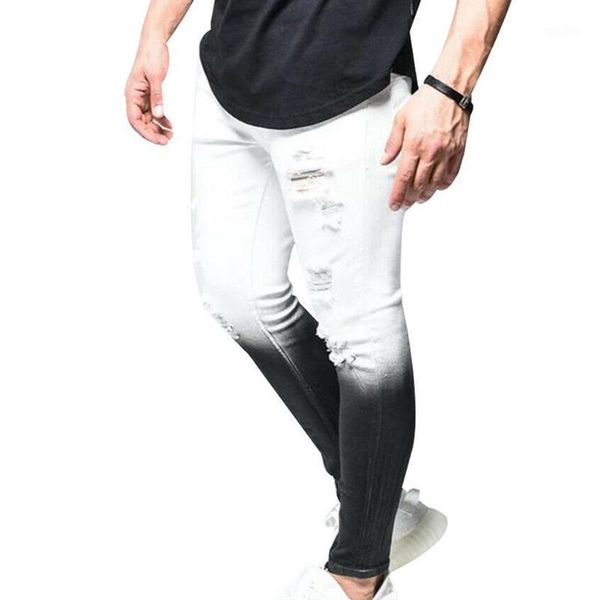 newly men ripped gradient skinny jeans frayed destroyed trousers slim breathable denim pants do991, Black
newly men ripped gradient skinny jeans frayed destroyed trousers slim breathable denim pants do991, Black