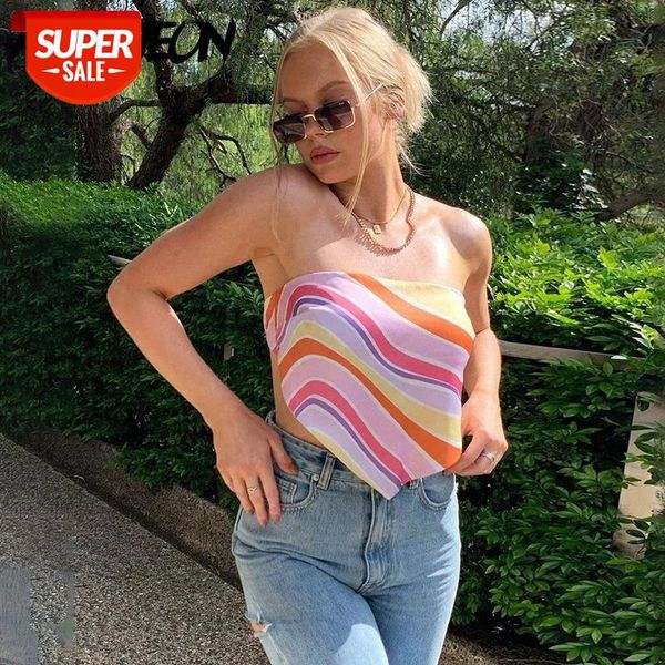 allneon vintage rainbow striped print satin bandana y2k streetwear backless cropped sweet strapless tanks outfits #kb6a, White
allneon vintage rainbow striped print satin bandana y2k streetwear backless cropped sweet strapless tanks outfits #kb6a, White