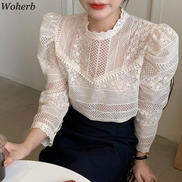 women's blouses & shirts woherb korean chic vintage blouse women heavy lace hook floral shirt hollow out thin blusas sleeve 4e960, White
women's blouses & shirts woherb korean chic vintage blouse women heavy lace hook floral shirt hollow out thin blusas sleeve 4e960, White