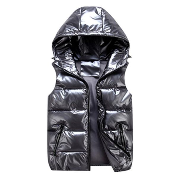 women's vests fashion shiny down cotton vest 2021 autumn winter waistcoat hooded keep warm sleeveless jacket couple outfit, Black;white
women's vests fashion shiny down cotton vest 2021 autumn winter waistcoat hooded keep warm sleeveless jacket couple outfit, Black;white