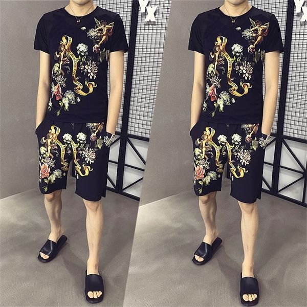 men track suit 2020 new stylish summer print casual slim t-shirt and shorts two-piece jogger men's tracksuit 1022, Gray
men track suit 2020 new stylish summer print casual slim t-shirt and shorts two-piece jogger men's tracksuit 1022, Gray
