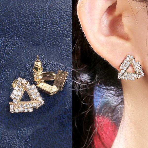 stud 2021 copper and silver-plated wild women's earrings personalized geometric triangle inlaid zircon jewelry gift1, Golden;silver
stud 2021 copper and silver-plated wild women's earrings personalized geometric triangle inlaid zircon jewelry gift1, Golden;silver