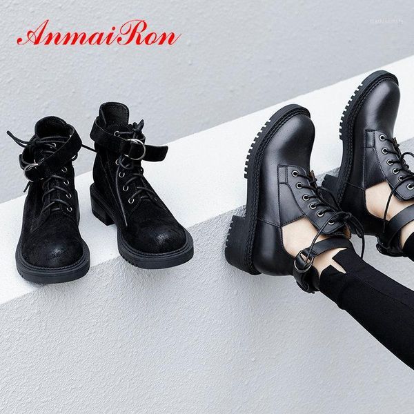 boots anmairon 2021 fashion genuine leather ankle for women basic lace-up round toe winter shoes buckle womens boots1, Black
boots anmairon 2021 fashion genuine leather ankle for women basic lace-up round toe winter shoes buckle womens boots1, Black