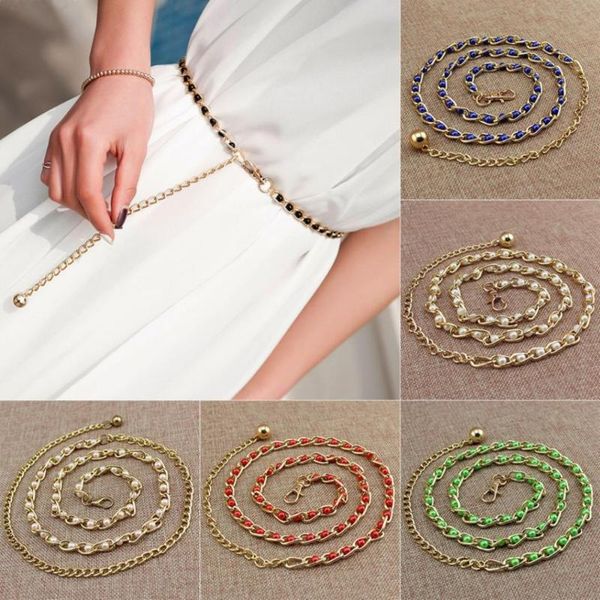 belts fashion sweety pearl bead women dress belt lady winter sweater decoration waist gold chains bohemia body chain, Black;brown
belts fashion sweety pearl bead women dress belt lady winter sweater decoration waist gold chains bohemia body chain, Black;brown