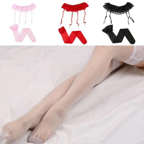 socks & hosiery 1set fashion suspender garter belt thigh highs stocking lace leggings lady black solid set, Black;white
socks & hosiery 1set fashion suspender garter belt thigh highs stocking lace leggings lady black solid set, Black;white