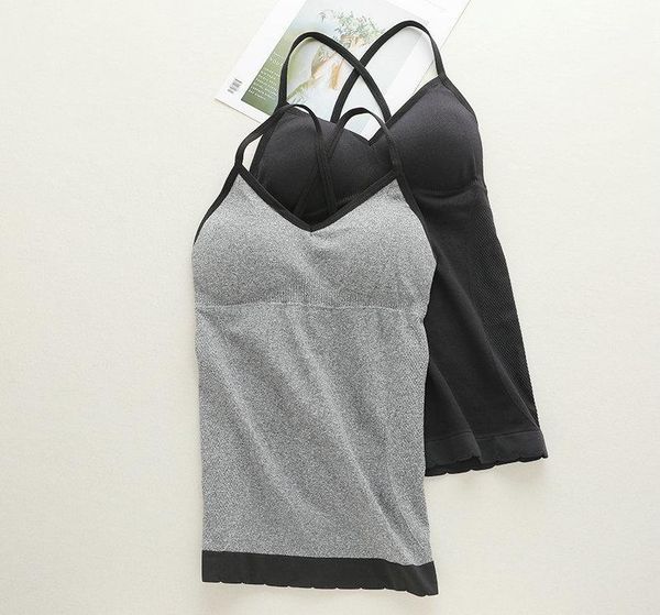 camisoles & tanks women seamless cross beauty back bra long underwear with chest pad explosion section wrapped tube women vest1, Black;white
camisoles & tanks women seamless cross beauty back bra long underwear with chest pad explosion section wrapped tube women vest1, Black;white