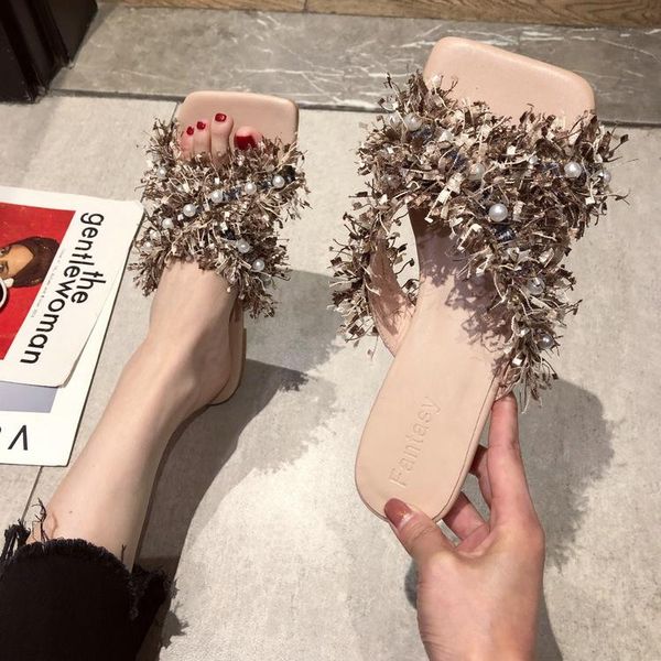 shoes women rubber slippers pantofle string bead luxury slides square toe soft summer 2021 designer flat fabric pu floral, Black
shoes women rubber slippers pantofle string bead luxury slides square toe soft summer 2021 designer flat fabric pu floral, Black