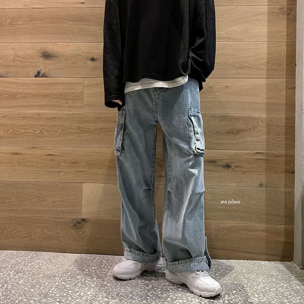2021 new privathinker korean streetwear men straight jeans hip hop man casual denim pants men's blue side big pocket trousers srgm
2021 new privathinker korean streetwear men straight jeans hip hop man casual denim pants men's blue side big pocket trousers srgm