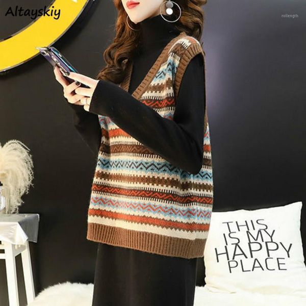 sweater vest women colorful ulzzang streetwear all match v-neck college sleeveless elegant striped lovely female loose autumn1, Black;white
sweater vest women colorful ulzzang streetwear all match v-neck college sleeveless elegant striped lovely female loose autumn1, Black;white