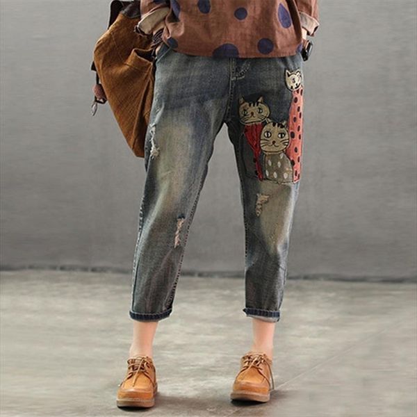 2020 women spring fashion denim jeans vintage cartoon print female casual frayed pants with pockets straight trousers, Black;white
2020 women spring fashion denim jeans vintage cartoon print female casual frayed pants with pockets straight trousers, Black;white