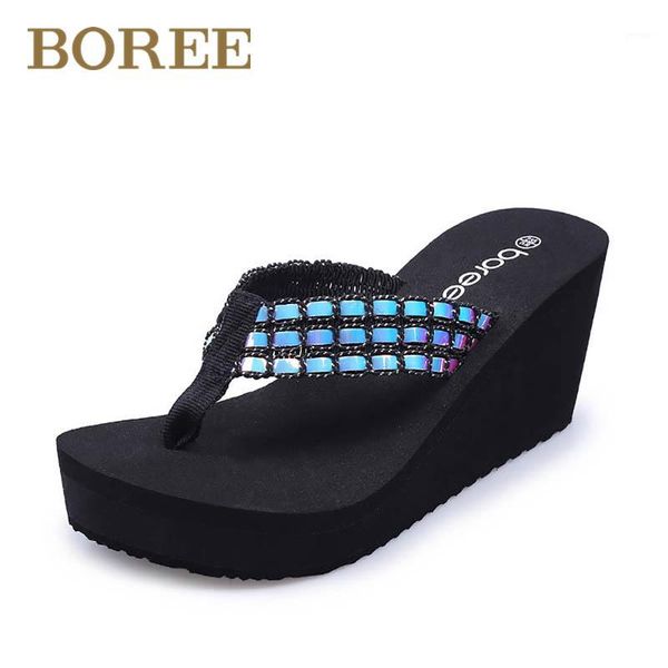 slippers boree woman 2021 summer hollow out breathable beach slipper flip flops eva blingbling wedges platform slides sandals1, Black
slippers boree woman 2021 summer hollow out breathable beach slipper flip flops eva blingbling wedges platform slides sandals1, Black