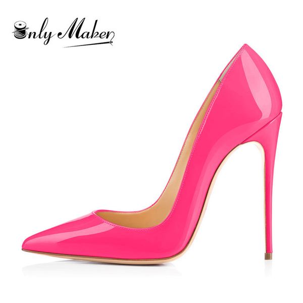 onlymaker women's shoes 8 12cm pointed toe fashion thin heels pumps red pink patent leather shoes woman big size us5~us15 t200111, Black
onlymaker women's shoes 8 12cm pointed toe fashion thin heels pumps red pink patent leather shoes woman big size us5~us15 t200111, Black