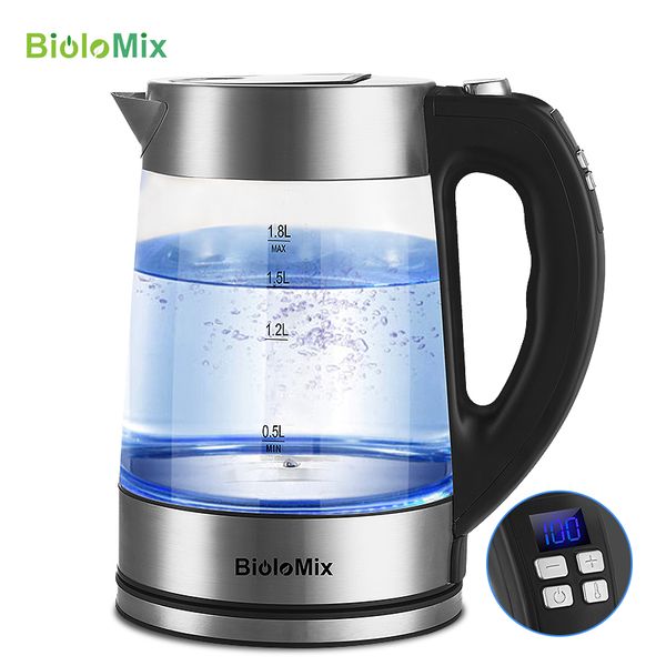 biolomix 1.8l blue led light digital glass kettle 2200w tea coffee kettle pot with temperature control & keep-warm function
biolomix 1.8l blue led light digital glass kettle 2200w tea coffee kettle pot with temperature control & keep-warm function