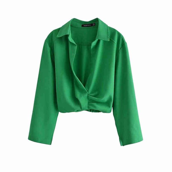 women's polos za women fashion green pleated decoration short blouses vintage long sleeve lapel female shirts blusas chic g3fz, White
women's polos za women fashion green pleated decoration short blouses vintage long sleeve lapel female shirts blusas chic g3fz, White