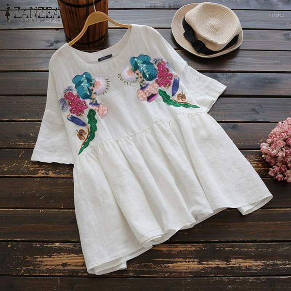 plus size zanzea summer embroidery blouse women short sleeve vintage floral party loose shirt tunic female blusas chemise 71, White
plus size zanzea summer embroidery blouse women short sleeve vintage floral party loose shirt tunic female blusas chemise 71, White