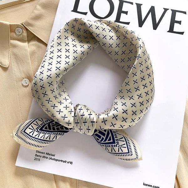 new 100% pure silk scarf women neck hair band foulard square headband 2020 fashion print neckerchief scarves bandana 53*53cm, Blue;gray
new 100% pure silk scarf women neck hair band foulard square headband 2020 fashion print neckerchief scarves bandana 53*53cm, Blue;gray
