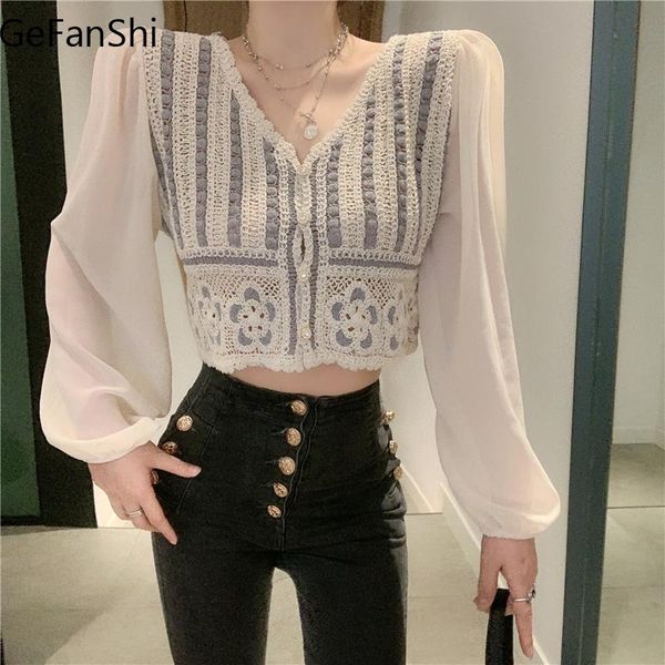 women long sleeve blouses ladies 2021 autumn lace hollow out patchwork elegant short blouse streetwear apricot, White
women long sleeve blouses ladies 2021 autumn lace hollow out patchwork elegant short blouse streetwear apricot, White