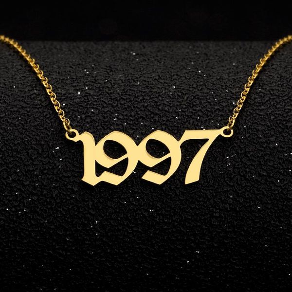 stainless steel year number necklaces for women men gold silver color long chain male female pendant necklace fashion jewelry, Golden;silver
stainless steel year number necklaces for women men gold silver color long chain male female pendant necklace fashion jewelry, Golden;silver