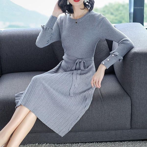 2021 knit dress women's autumn winter new korean style slim-fit over-the-knee pearl long-sleeved waist bottoming sweater dress1, Black;gray
2021 knit dress women's autumn winter new korean style slim-fit over-the-knee pearl long-sleeved waist bottoming sweater dress1, Black;gray