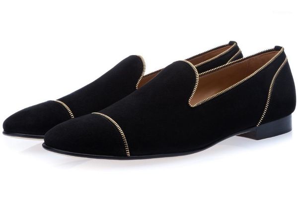 dress shoes men's velvet black loafers round toe zipper bordered formal wedding shoes1
dress shoes men's velvet black loafers round toe zipper bordered formal wedding shoes1