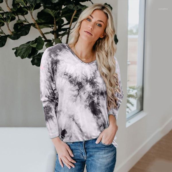 fashion tie-dye ladies t shirt casual o neck long sleeve slim women's autumn new print female t shirt1, White
fashion tie-dye ladies t shirt casual o neck long sleeve slim women's autumn new print female t shirt1, White