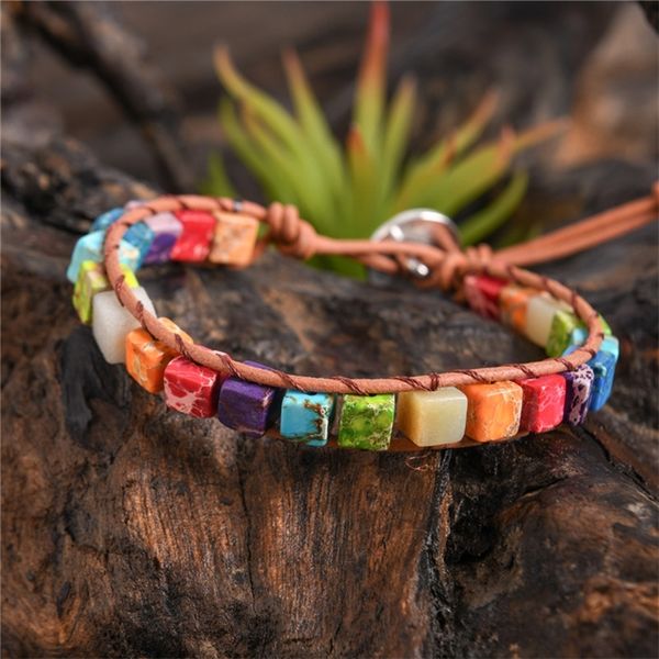 chakra boho natural stone beaded unique friendship dropshipping single leather wrap bracelet y200918, Black
chakra boho natural stone beaded unique friendship dropshipping single leather wrap bracelet y200918, Black