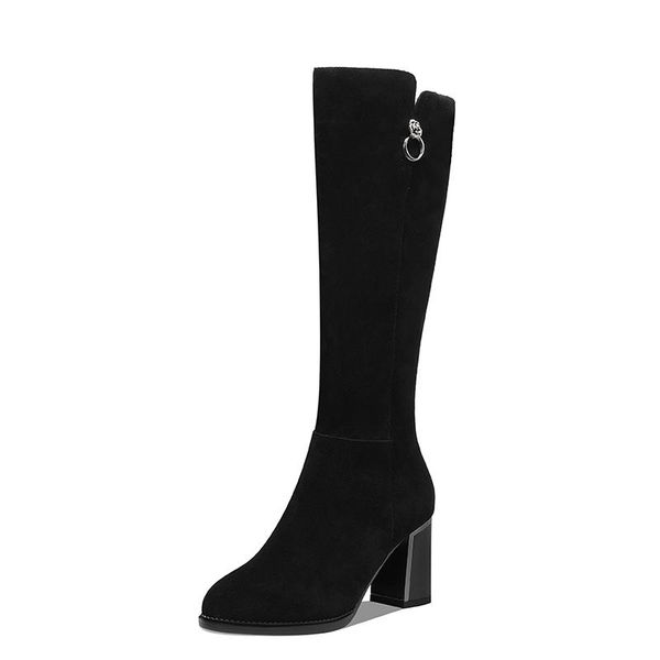2020 autumn winter fashion genuine leather women knee high boots rouned toe hig heel shoes wedding basic shoes woman, Black
2020 autumn winter fashion genuine leather women knee high boots rouned toe hig heel shoes wedding basic shoes woman, Black