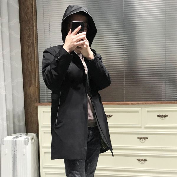 men coat winter duck down jacket men, Black